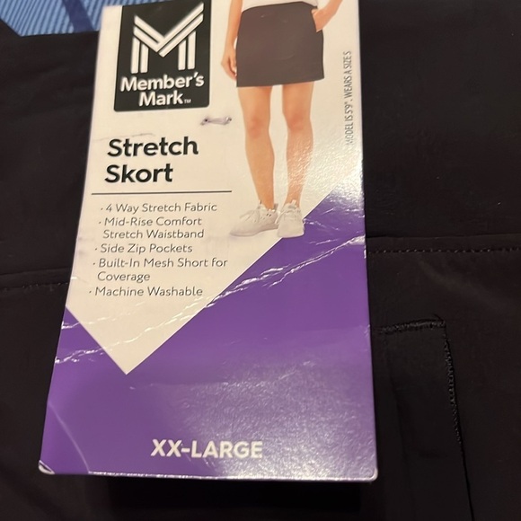 NWT Member’s Mark stretch skort black XXL - Picture 9 of 9
